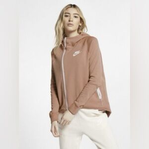 Nike Tech Fleece Full-Zip Cape Hoodie Women’s XSmall Pink Athletic Casual